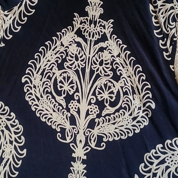 Free People Black Taupe Fiesta Floral Long Sleeve Mini Shift Dress Womens XS - Picture 9 of 14